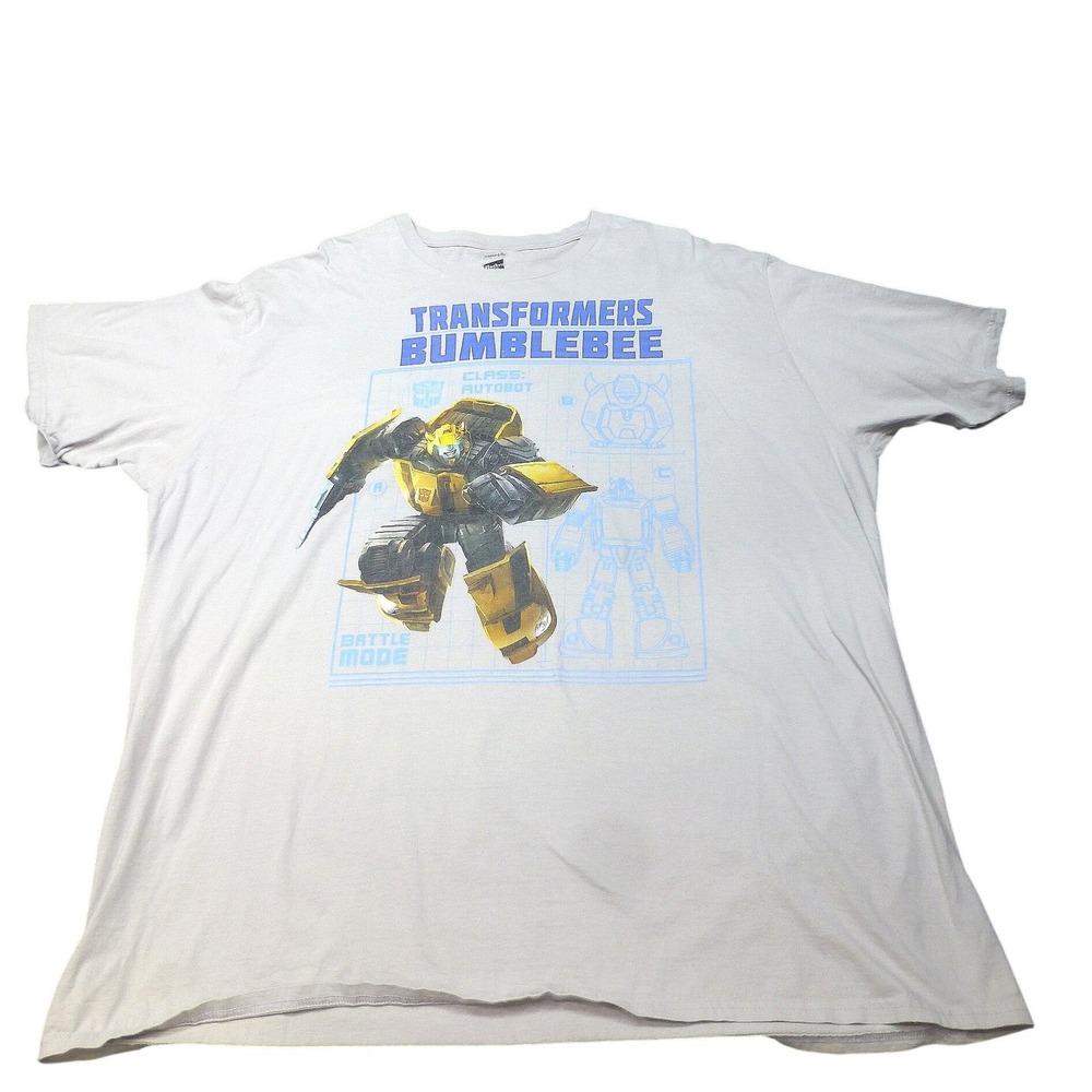 Hasbro Transformers Bumblebee Battle Mode 2018 Graphic T-Shirt Mens 2XL Gray